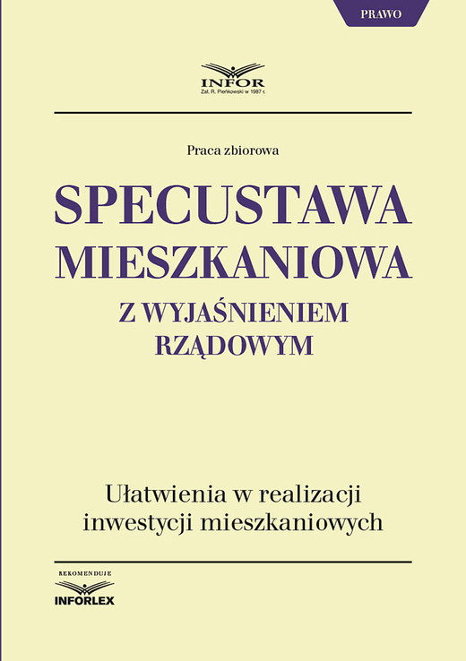 okładka Specustawa mieszkaniowa z wyjaśnieniem rządowym ebook | pdf | Praca Zbiorowa