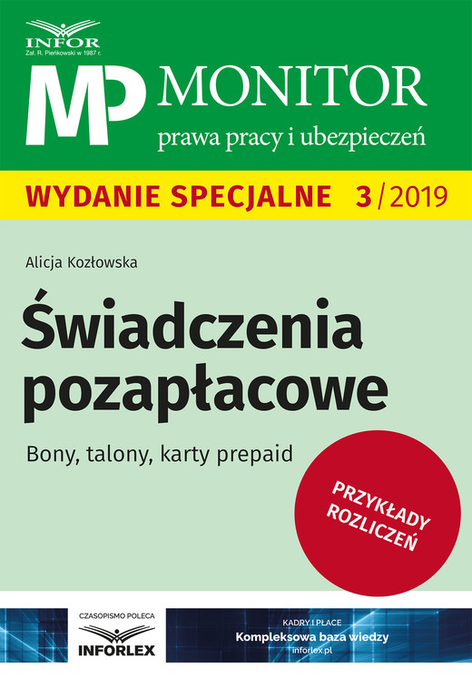 okładka Świadczenia pozapłacowe.Bony, talony, karty prepaid ebook | pdf | Alicja Kozłowska