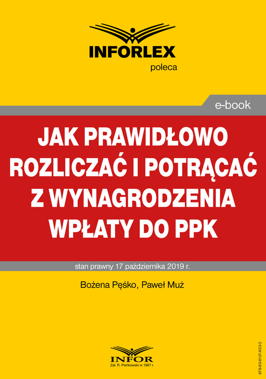okładka Jak prawidłowo rozliczać i potrącać z wynagrodzenia wpłaty do PPK ebook | pdf | Paweł Muż, Bożena Pęśko