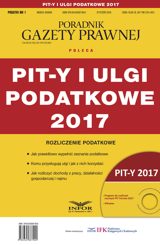 okładka PIT-y i ulgi podatkowe 2017. Rozliczenie podatkowe ebook | pdf | Praca Zbiorowa
