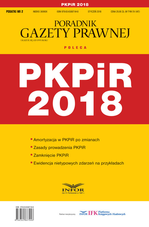 okładka PKPiR 2018 ebook | pdf | Praca Zbiorowa