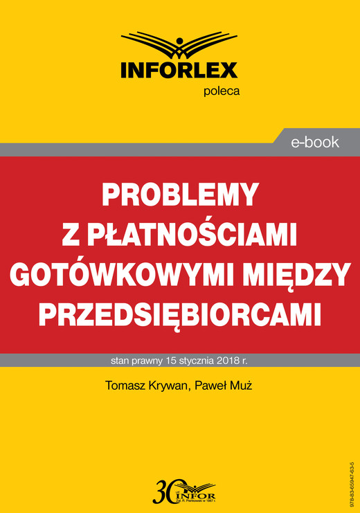 okładka Problemy z płatnościami gotówkowymi między przedsiębiorcami ebook | pdf | Paweł Muż, Tomasz Krywan