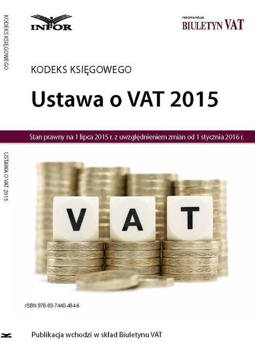 okładka Kodeks księgowego „Ustawa o VAT” ebook | pdf | INFOR PL SA