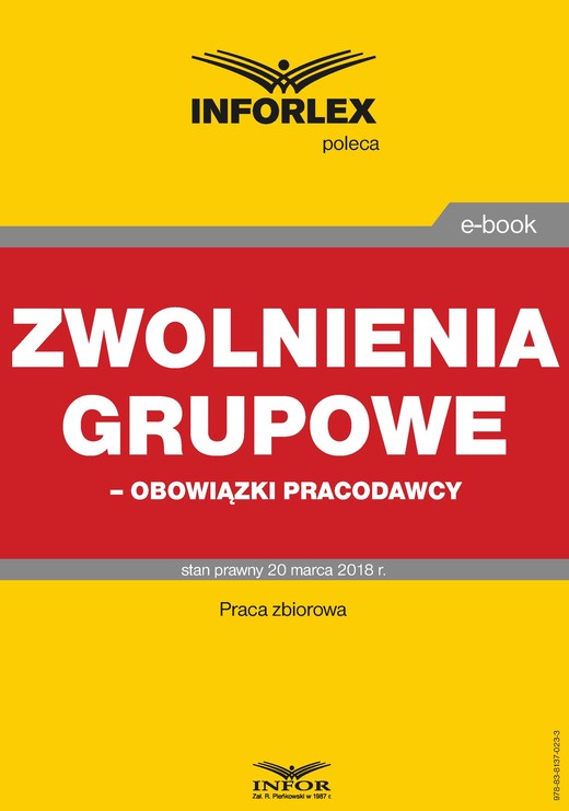 okładka Zwolnienia grupowe – obowiązki pracodawcy ebook | pdf | Praca Zbiorowa