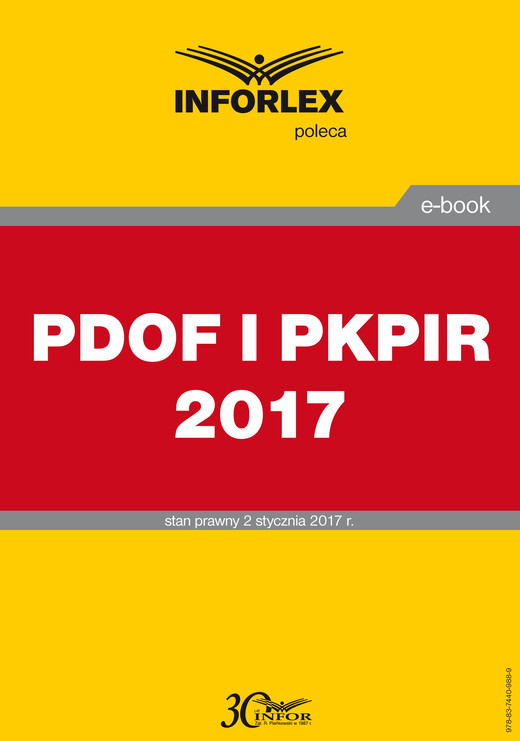 okładka PDOF i PKPiR 2017 ebook | pdf | INFOR PL S.A.