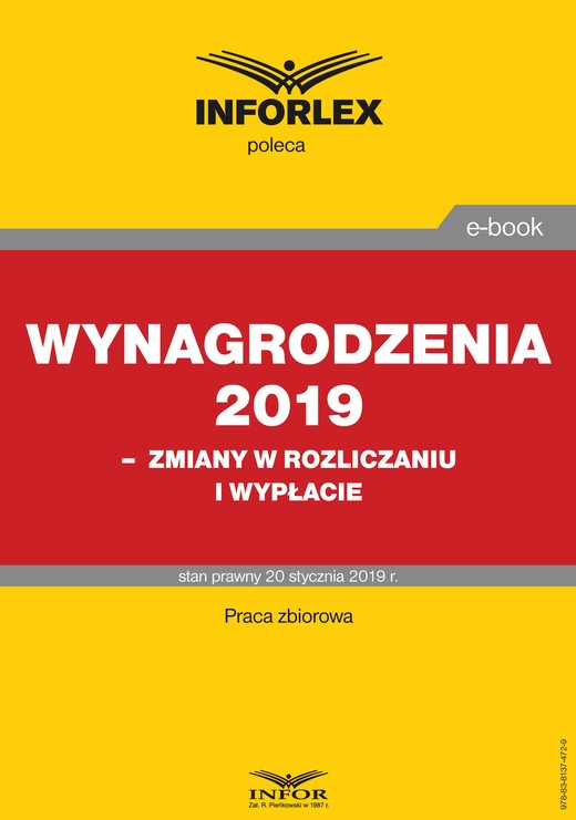 okładka Wynagrodzenia 2019 – zmiany w rozliczaniu i wypłacie ebook | pdf | Praca Zbiorowa