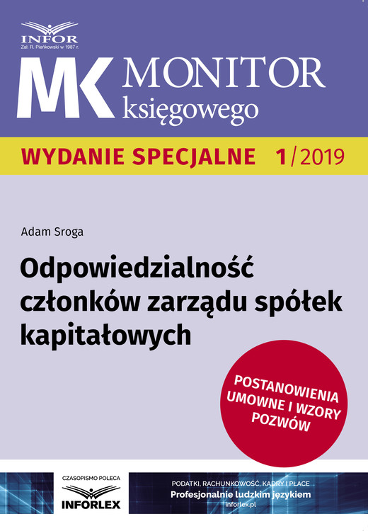 okładka Odpowiedzialność członków zarządu spółek kapitałowych ebook | pdf | Adam Sroga