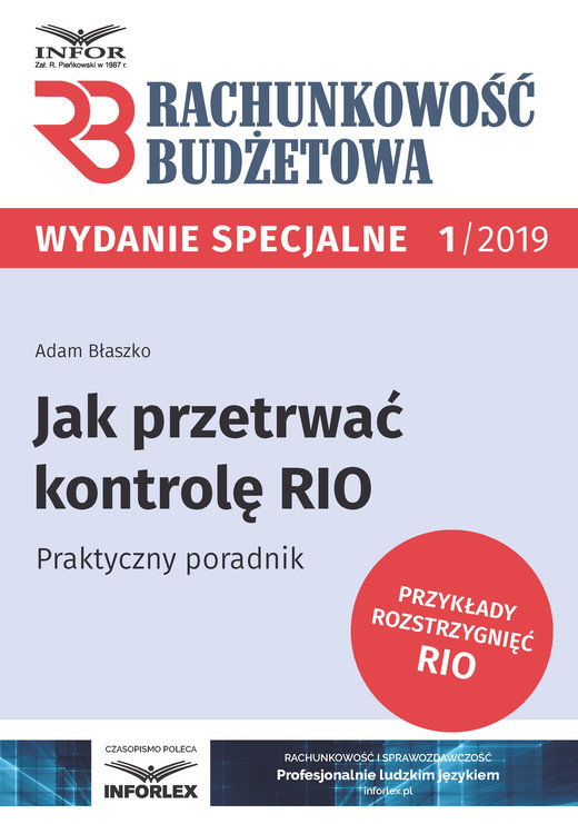 okładka Jak przetrwać kontrolę RIO.Praktyczny poradnik ebook | pdf | Adam Błaszko
