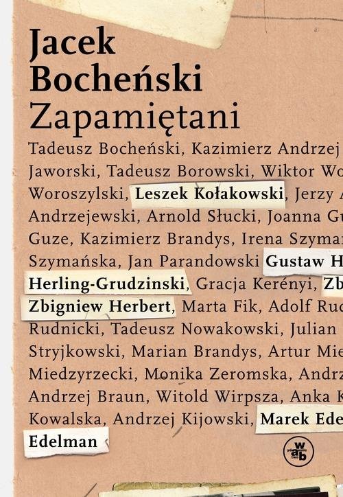 okładka Zapamiętani książka | Jacek Bocheński