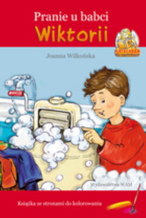 okładka Pranie u babci Wiktorii. Książka ze stronami do kolorowania książka | Joanna Wilkońska