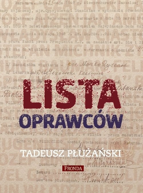 okładka Lista oprawców książka | Tadeusz Płużański
