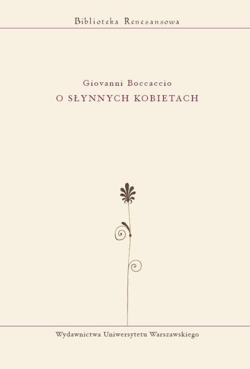 okładka O słynnych kobietach książka | Giovanni Boccaccio