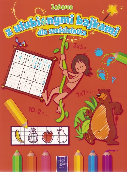 okładka Zabawa z ulubionymi bajkami dla sześciolatka Czerwona książka