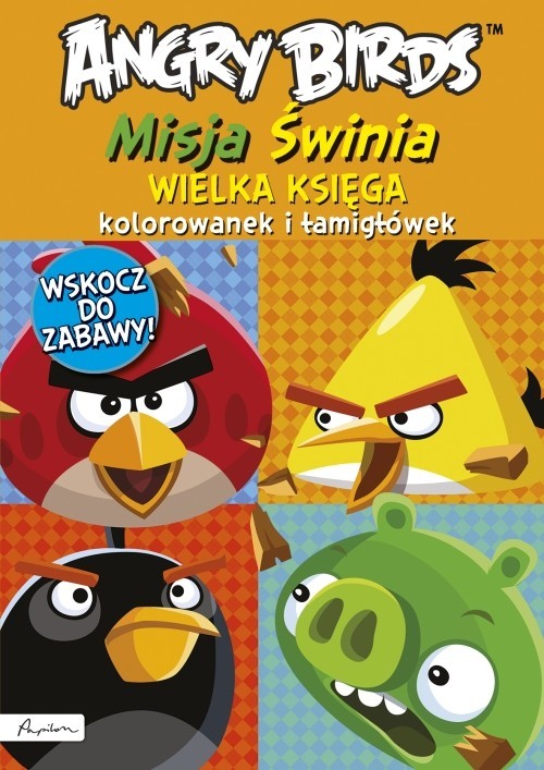 okładka Angry Birds Misja Świnia Wielka księga kolorowanek i łamigłówek książka