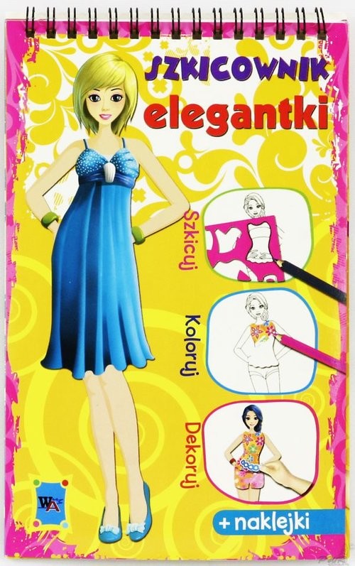 okładka Szkicownik elegantki różowy książka