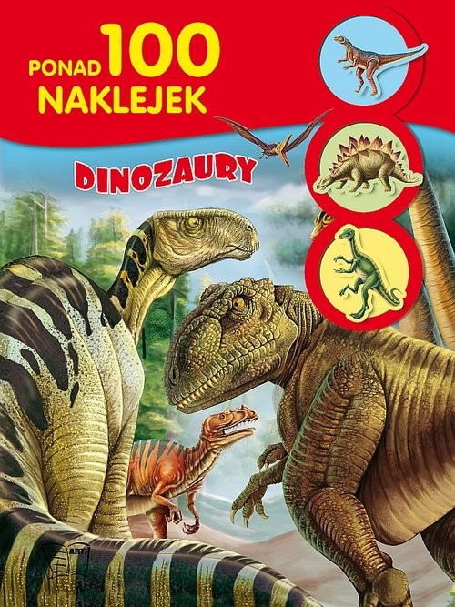 okładka 100 naklejek Dinozaury książka