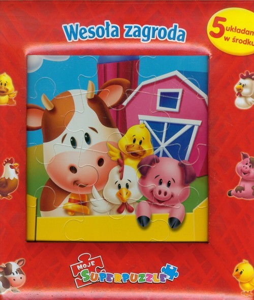 okładka Wesoła zagroda Super puzzle książka