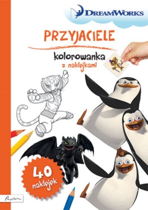 okładka Dream Works Przyjaciele Kolorowanka z naklejkami książka