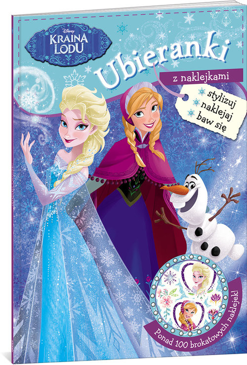okładka Kraina Lodu Ubieranki z naklejkami książka