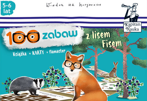 okładka 100 zabaw z lisem Fisem (5-6 lat) książka | Bożena Dybowska, Anna Grabek