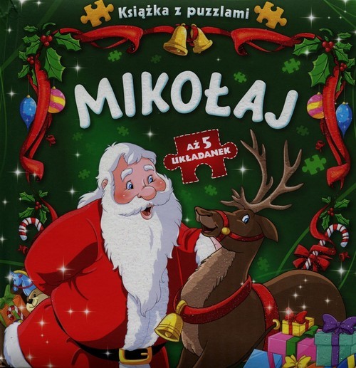okładka Mikołaj Książka z puzzlami 5 układanek książka
