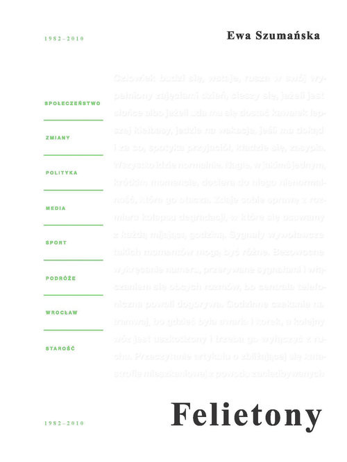 okładka Felietony książka | Ewa Szumańska