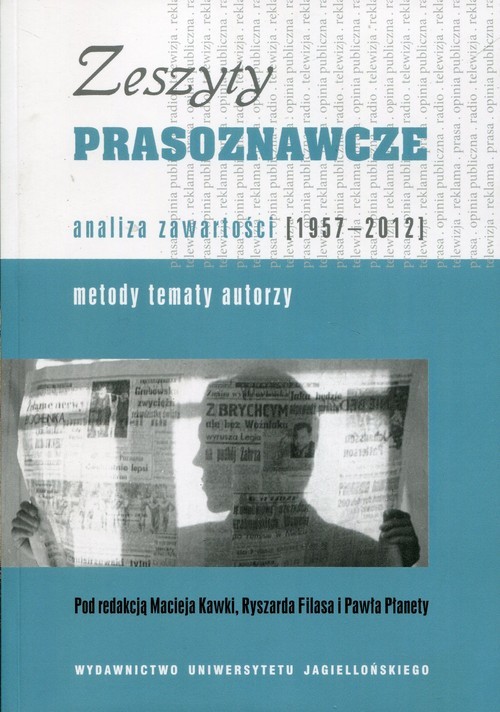 okładka Zeszyty prasoznawcze analiza zawartości 1957-2012 książka