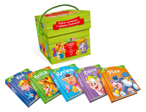 okładka Pudełko z bajkami Wesołe zwierzątka książka