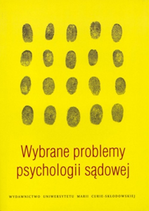okładka Wybrane problemy psychologii sądowej książka