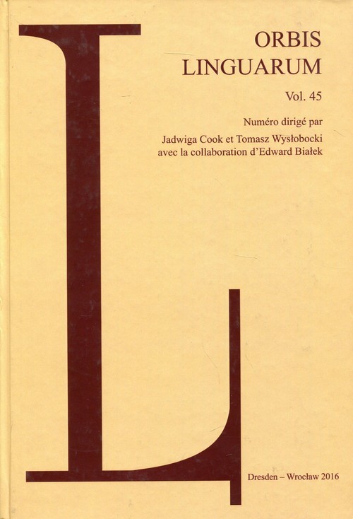 okładka Orbis Linguarum vol 45 książka