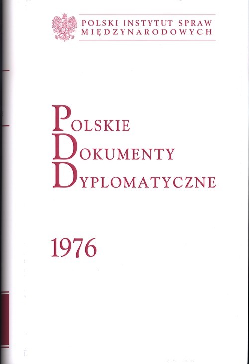 okładka Polskie Dokumenty Dyplomatyczne 1976 książka
