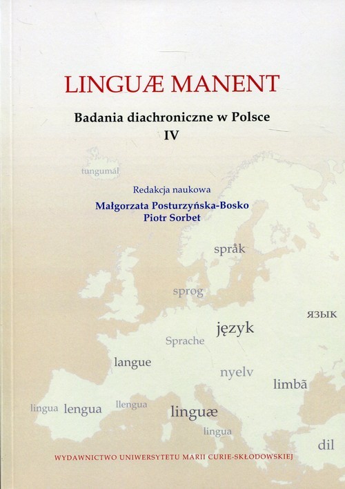 okładka Linguae manent Badania diachroniczne w Polsce IV książka