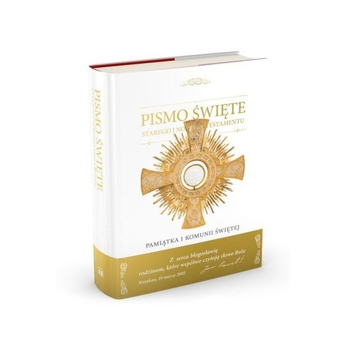 okładka Pismo Święte Starego i Nowego Testamentu Pamiątka I Komunii Świętej książka