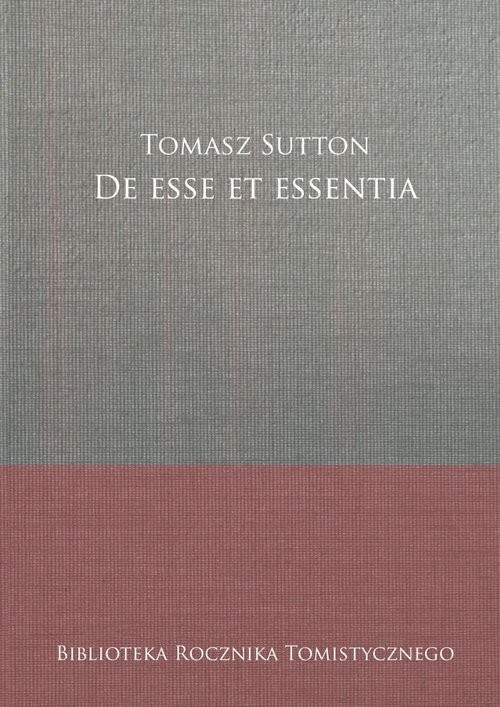 okładka De esse et essentia książka | Sutton Tomasz