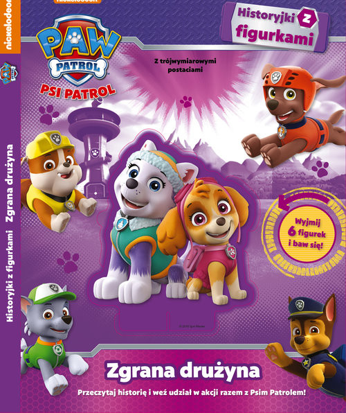okładka Psi Patrol Historyjki z figurkami Zgrana drużyna książka