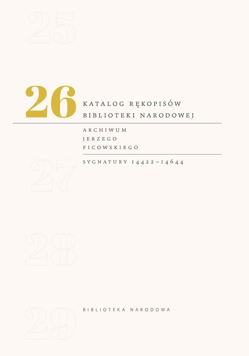 okładka Katalog rękopisów Biblioteki Narodowej tom 26 książka
