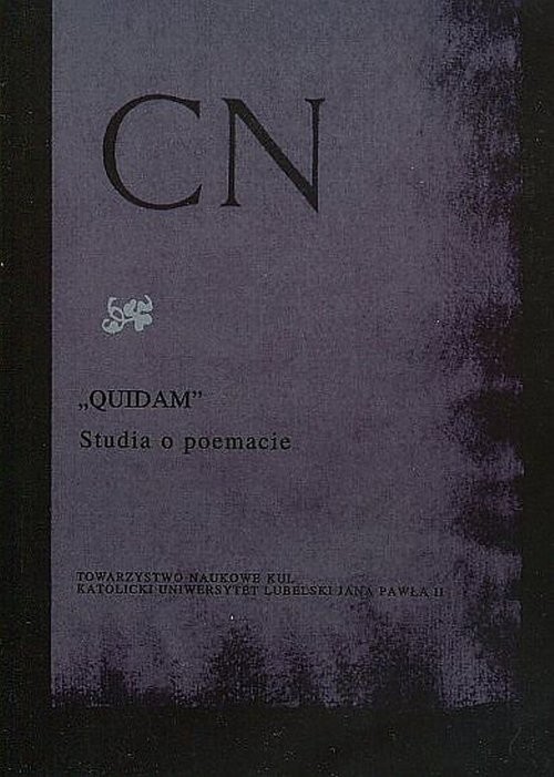 okładka Quidam Studia o poemacie książka