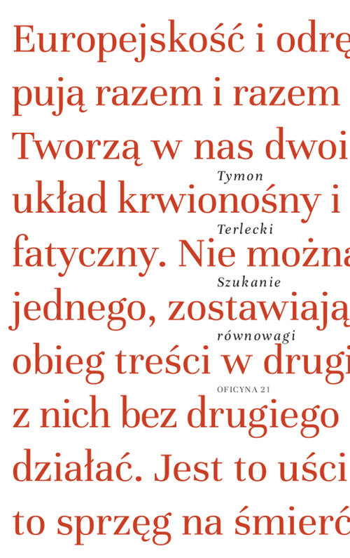 okładka Szukanie równowagi Szkice literackie i publicystyczne książka | Tymon Terlecki