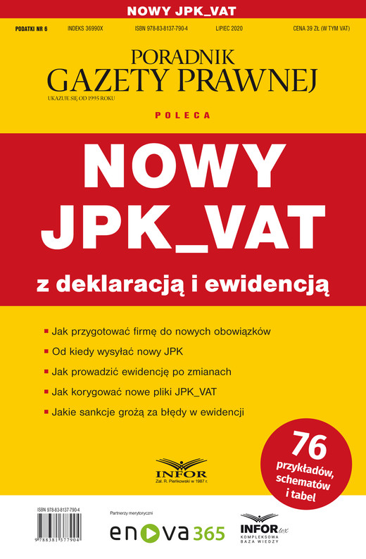 okładka Nowy JPK_VAT z deklaracją i ewidencją ebook | pdf | Praca Zbiorowa