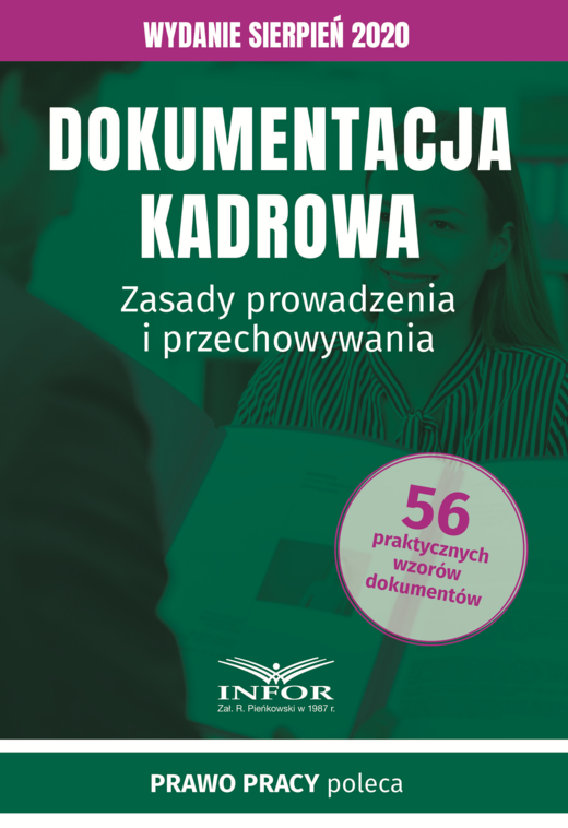 okładka Dokumentacja kadrowa.Zasady prowadzenia i przechowywania.Wydanie sierpień 2020 ebook | pdf | Praca Zbiorowa