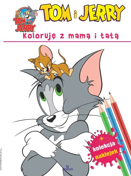 okładka Tom i Jerry Koloruję z mamą i tatą książka