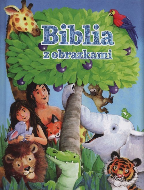 okładka Biblia z obrazkami niebieska książka