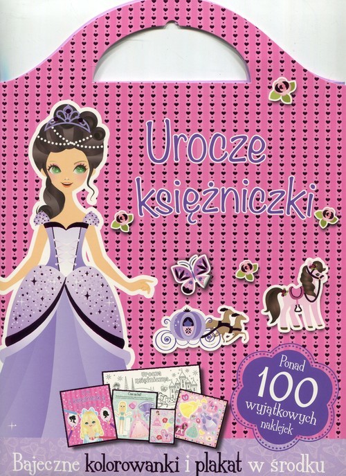 okładka Urocze księżniczki Fantazyjne kolorowanki książka