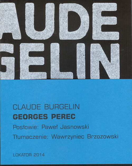 okładka Georges Perec książka | Claude Burgelin