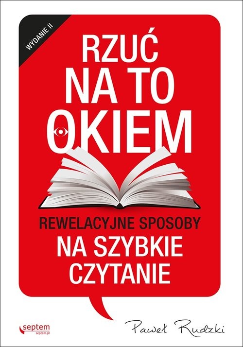 okładka Rzuć na to okiem Rewelacyjne sposoby na szybkie czytanie książka | Rudzki Paweł