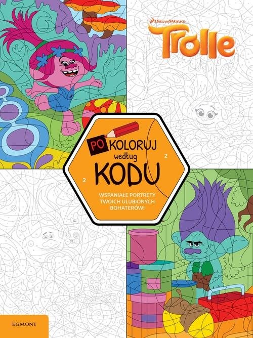 okładka Trolle Pokoloruj według kodu książka | Adrianna Zabrzewska