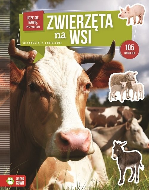 okładka Uczę się bawię przyklejam Zwierzęta na wsi książka