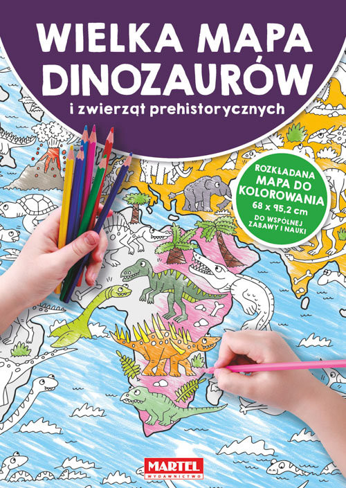 okładka Mapa Dinozaury i zwierzęta prehistoryczne książka