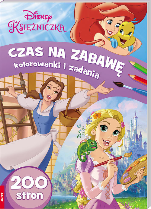 okładka Disney Księżniczka Czas na zabawę Kolorowanki i zadania książka | Opracowania Zbiorowe