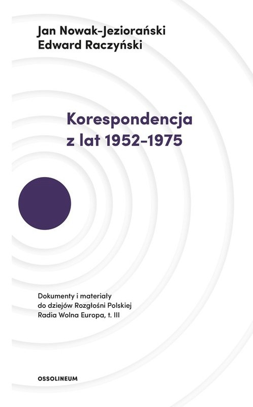 okładka Korespondencja z lat 1952-1975 Dokumenty i materiały do dziejów Rozgłośni Polskiej Radia Wolna Europa. Tom III książka | Jan Nowak-Jeziorański, Edward Raczyński